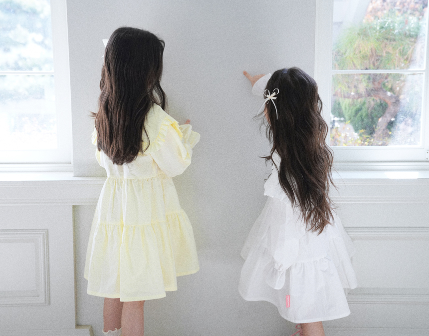 스윗비터 키즈 러플 셔츠 원피스