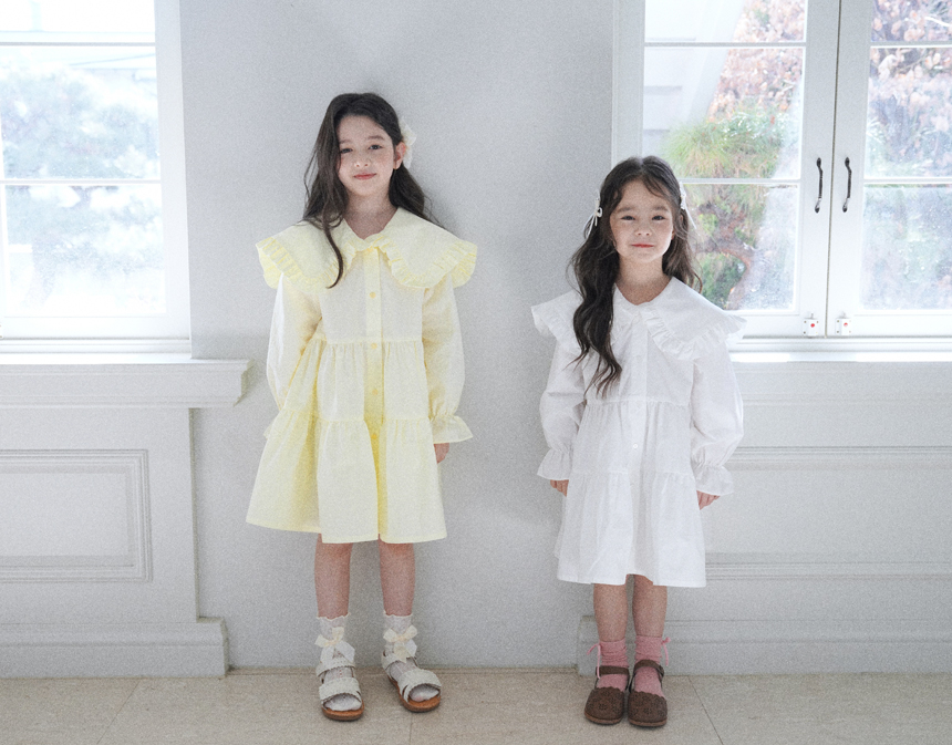 스윗비터 키즈 러플 셔츠 원피스