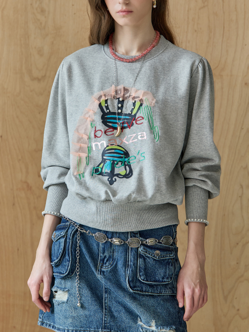 Свитшот с вышивкой Crown Applique