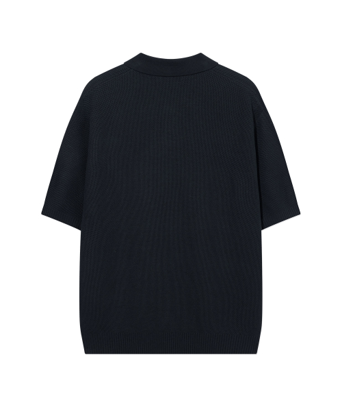 C Logo Collar Half Knit Dark Navy thumbnail 3