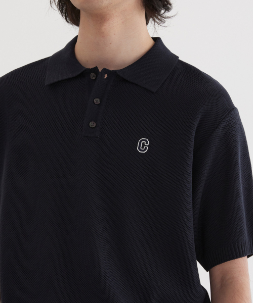 C Logo Collar Half Knit Dark Navy thumbnail 7