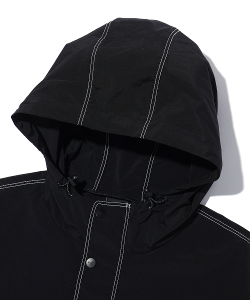 Анорак с капюшоном и строчкой BLACK (MP2TU220-076)