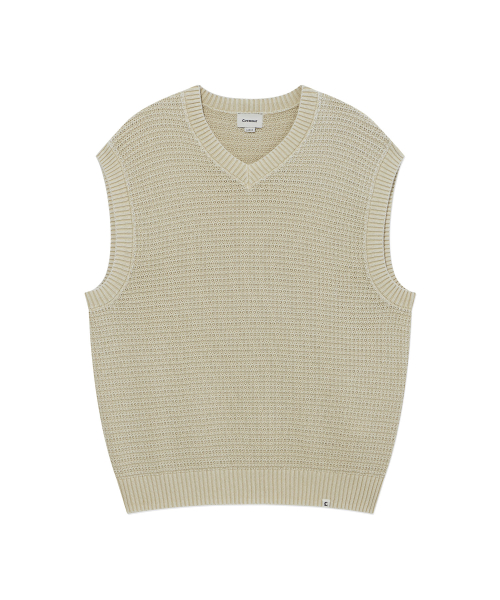 Вязаный жилет Stone Washing Beige