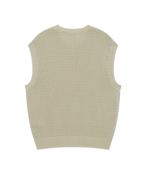 Вязаный жилет Stone Washing Beige