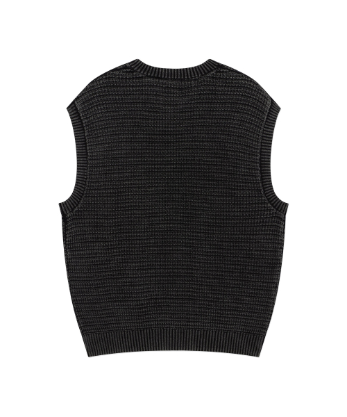 Вареный вязаный жилет Charcoal