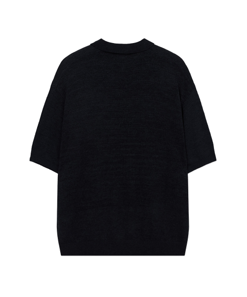 Трикотажный полувер с открытым воротником Dark Navy