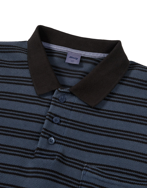[Mmlg] OVERDYED BS PIQUE SHIRT (NAVY)