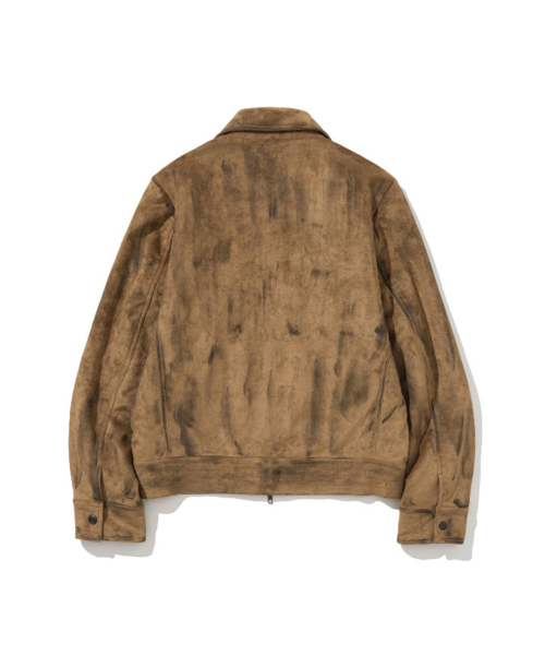 Suede Pocket Rider Jacket Camel