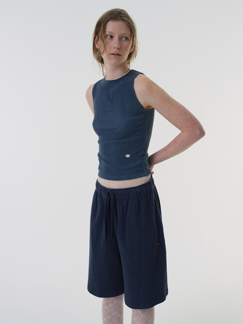 Топ с кружевом Pigment Dying_Washed Navy