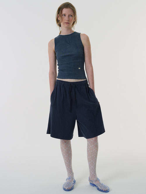Топ с кружевом Pigment Dying_Washed Navy