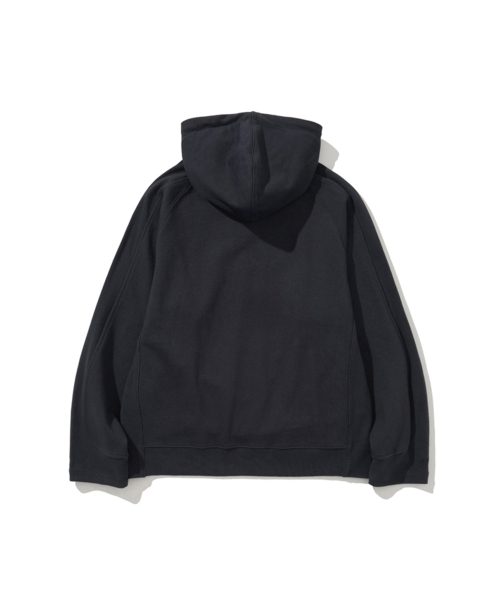 Ribbed Detail Sweat Hoodie Navy