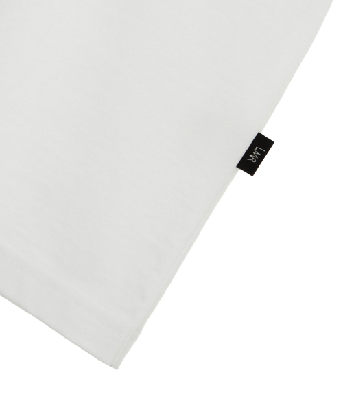 LMR Symbol Embroidery Logo Drawing T-Shirt WHITE