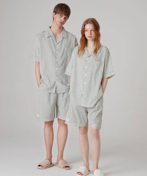 Парная пижама Silk Fit Forest с коротким рукавом