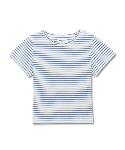 MARINE STRIPE CROP TOP BLUE