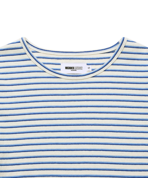 MARINE STRIPE CROP TOP BLUE