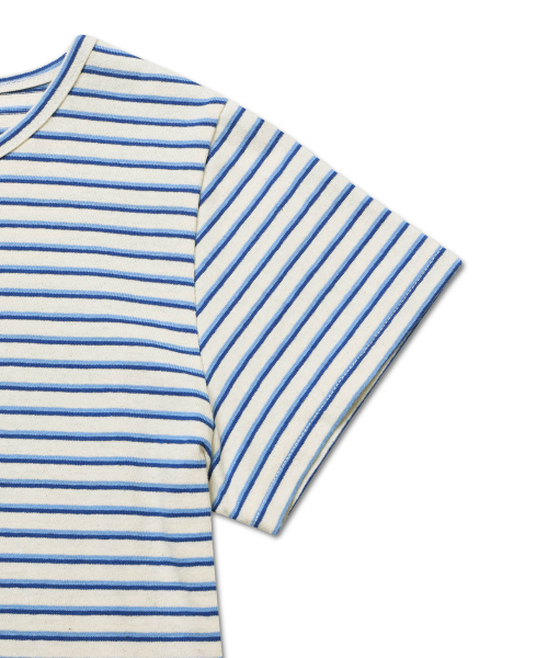 MARINE STRIPE CROP TOP BLUE