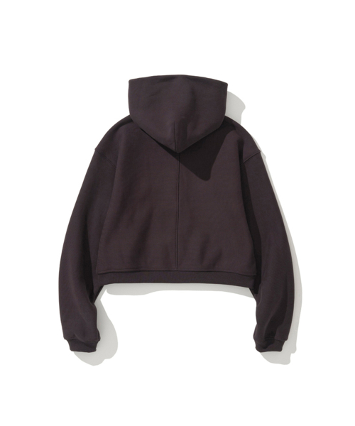 Oversized Sweat Hoodie Zip-Up Brown