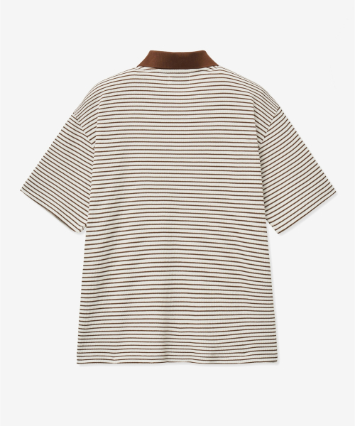 Stripe Polo Shirt (Brown) TNTS5E203W2