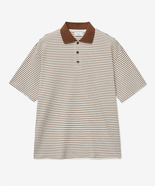 Stripe Polo Shirt (Brown) TNTS5E203W2