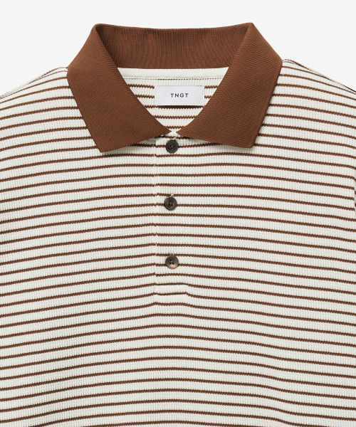 Stripe Polo Shirt (Brown) TNTS5E203W2