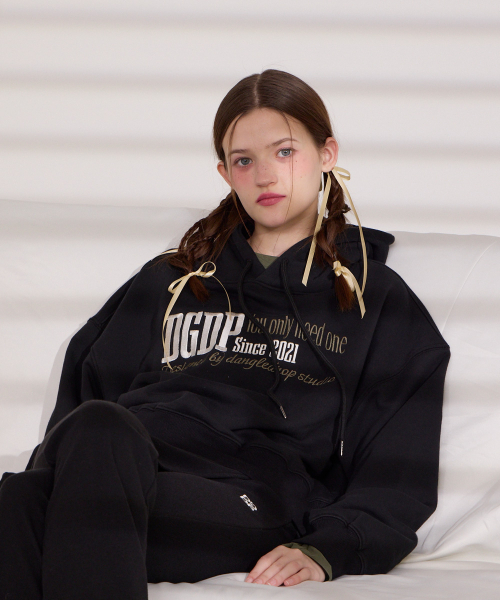 Укороченное худи DGDP YOU NEED с вышивкой Black