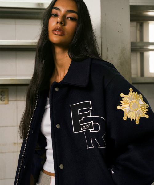 Nautical Varsity Jacket Navy