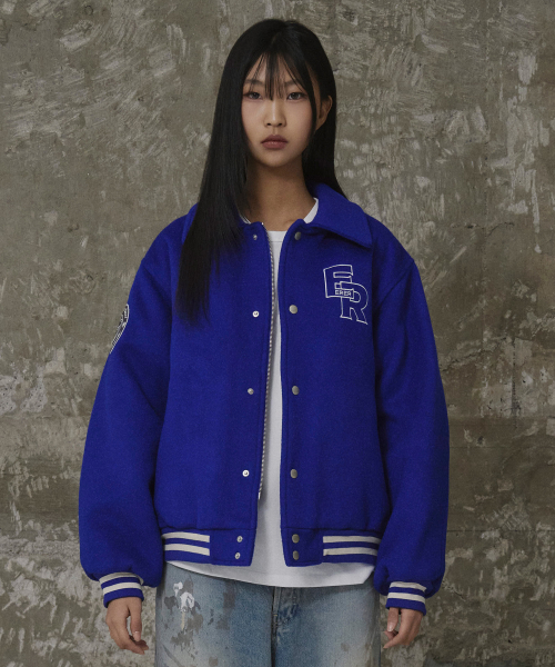 Nautical Varsity Jacket Blue