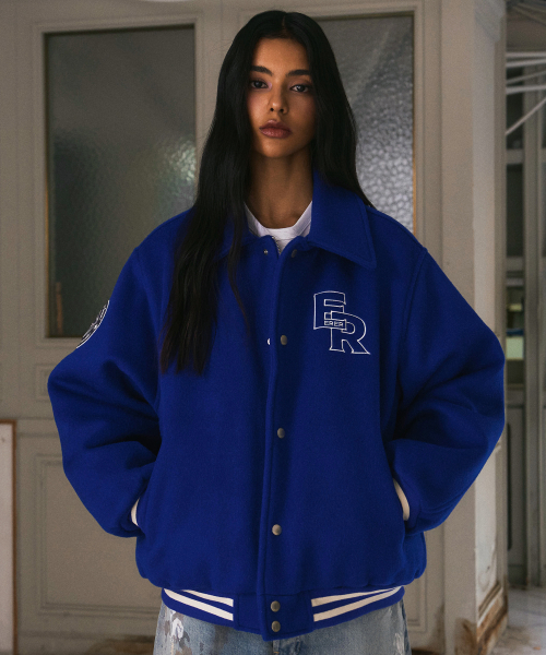 Nautical Varsity Jacket Blue
