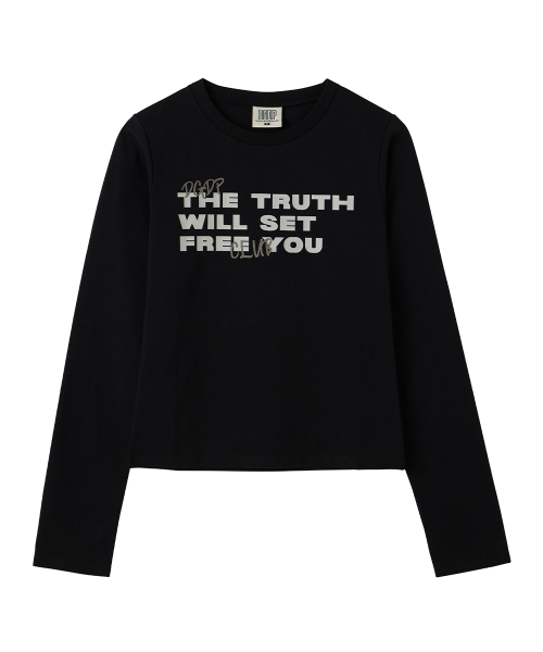 Полукропнутый лонгслив DGDP FREE YOU Black