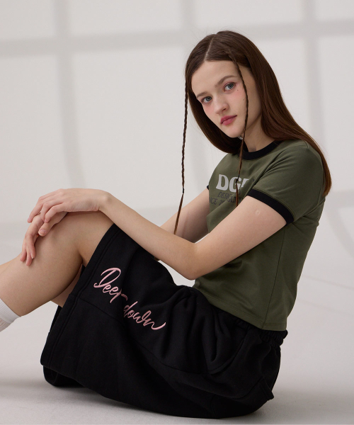 Шорты-бермуды DGDP Side Lettering Sweat Black
