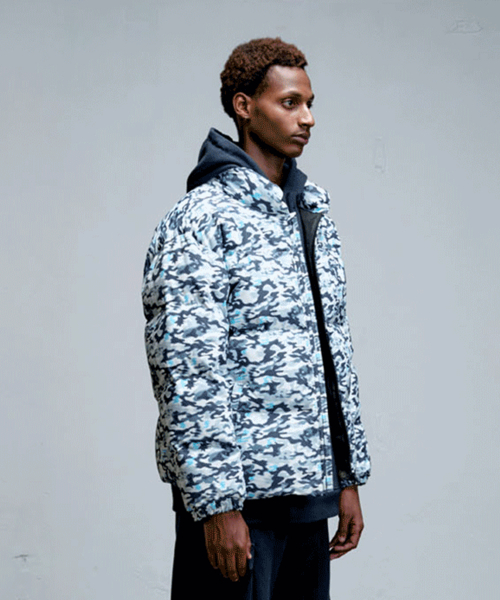 Men Camouflage Down Jumper White
