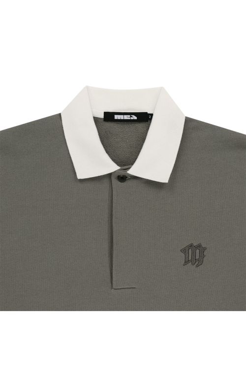 LOGO POLO SWEATSHIRT [KHAKI]