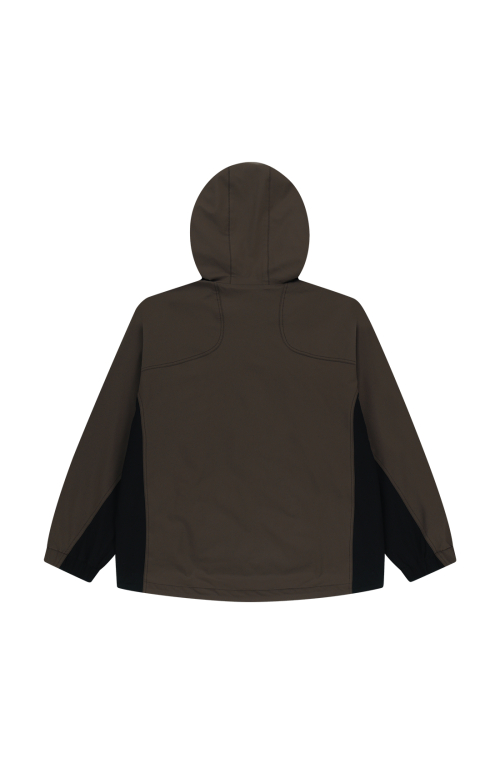 PANELED WINDBREAKER [BROWN]