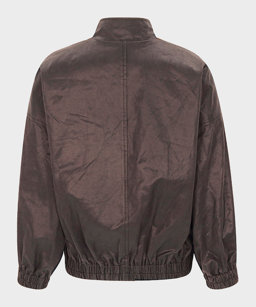 Vintage leather blouson (brown)