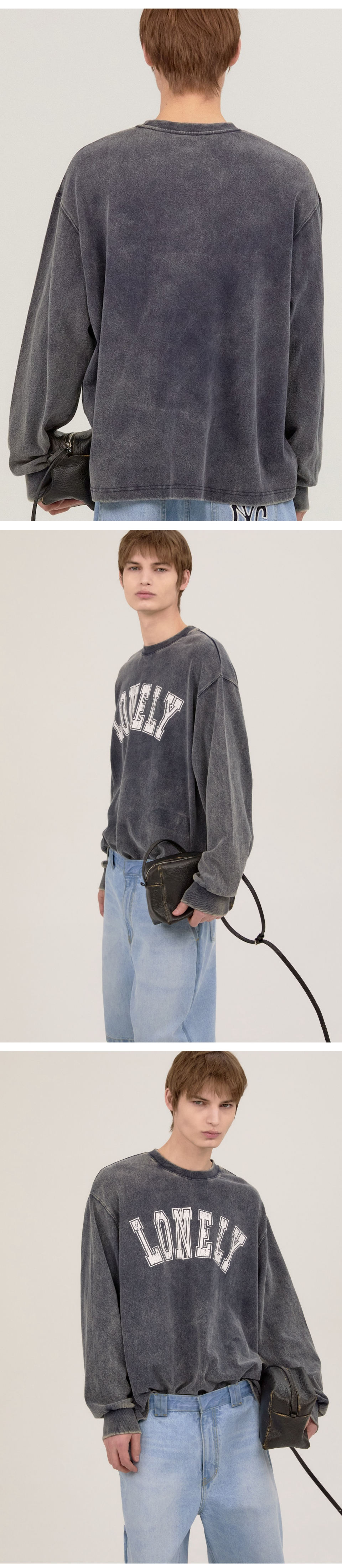 노앙(NOHANT) LONELY/LOVELY SALT WASHING LONG SLEEVE T-SHIRT