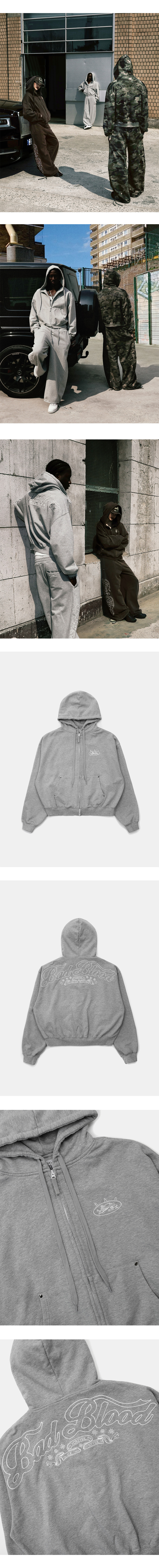 [男女共用] BADBLOOD★Mystic Capsule Hood ZipUp★ジップアップ MUSINSA | BADBLOOD Mystic Capsule Hooded Zip-Up - Grey