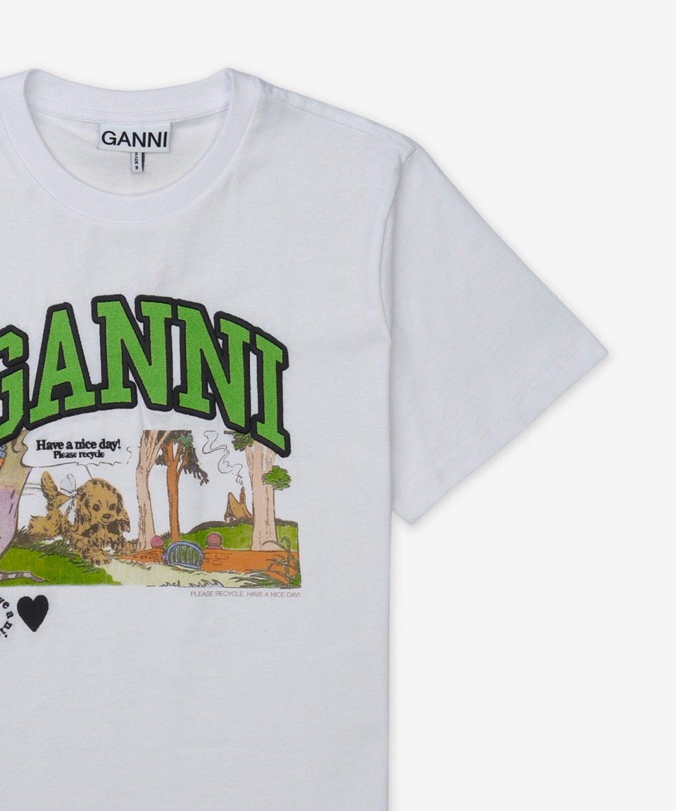 Tシャツ・カットソー Ganni Basic Jersey Poppy C Relaxed Fit Short Sleeve T-Shirt MUSINSA公式 | GANNI Basic Jersey Poppy C Relaxed Fit Short