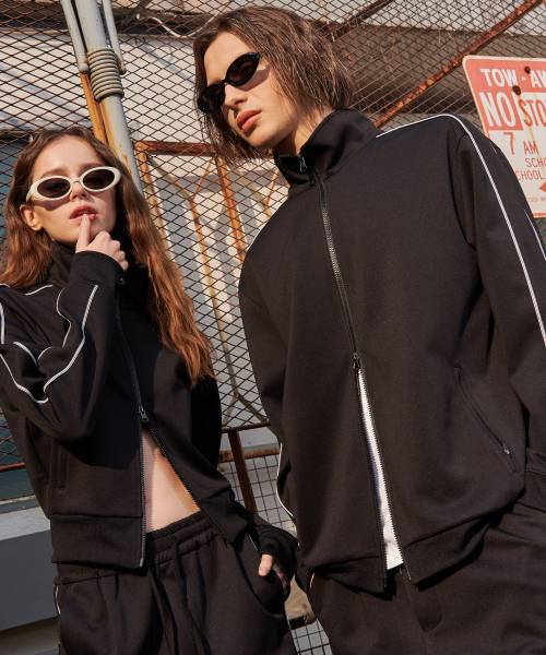 Спортивная куртка на двухсторонней молнии Black GA5533 BK