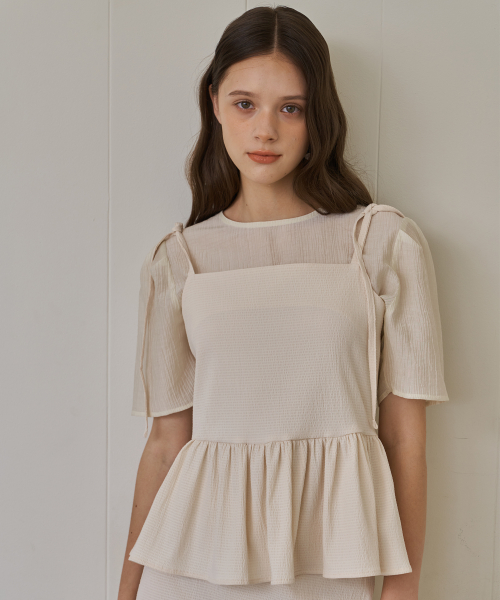 BON BON SLEEVELESS BLOUSE_YE