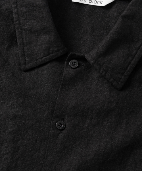 WASHING LINEN HS SHIRTS_BLACK