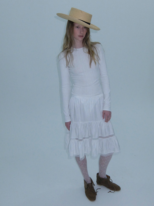 Кружевной стрейч боди Milk White
