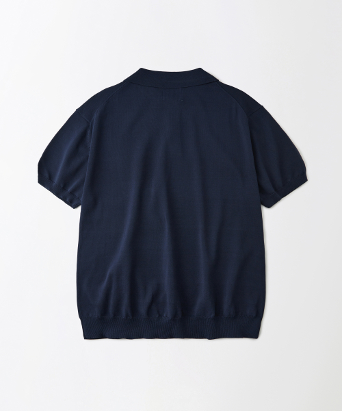 HS KNIT COLLAR SHIRT_NAVY