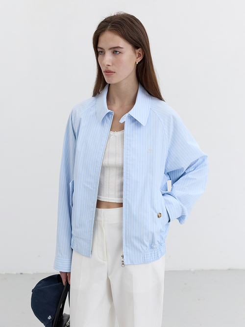 UNISEX SUMMER HARRINGTON JACKET_UDJU5B122_SOFT BLUE STRIPE