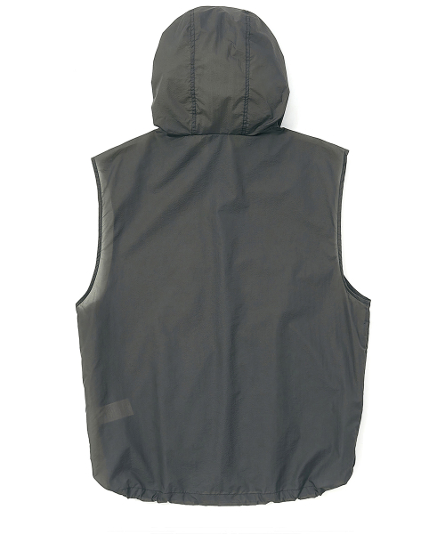 UTILITY NYLON HOOD VEST GREY