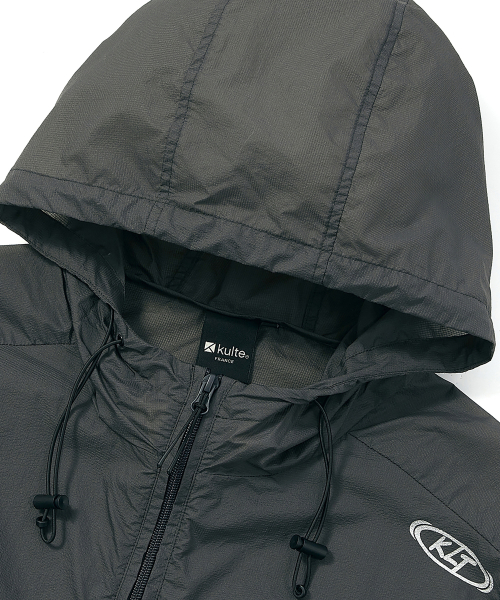 UTILITY NYLON HOOD VEST GREY