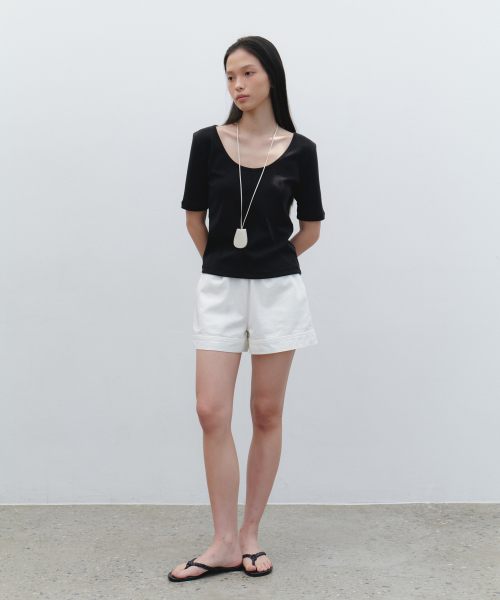 Хлопковые шорты на резинке Cotton banding shorts