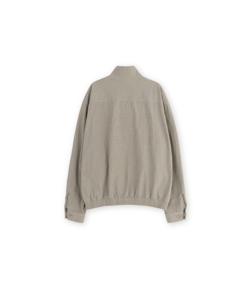 Бомбер из органического хлопка со стойкой, Beige клетка