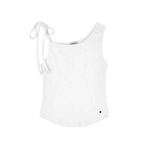 Топ на одно плечо с бантом (White)