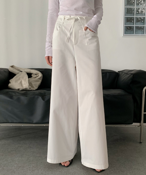 шнур широкие Cotton брюки (3colors)