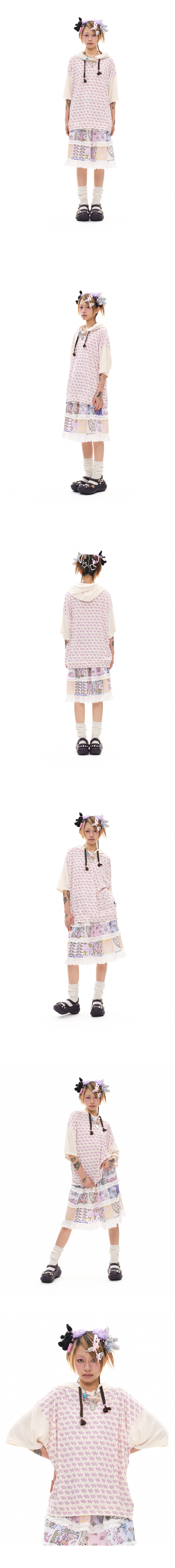 Tシャツ・カットソー YOUTHBATH YBX SOUP Braided st hood short-sleeve 5BSH0024 YOUTHBATH YBX SOUP Braided st hood short-sleeve 5BSH0024